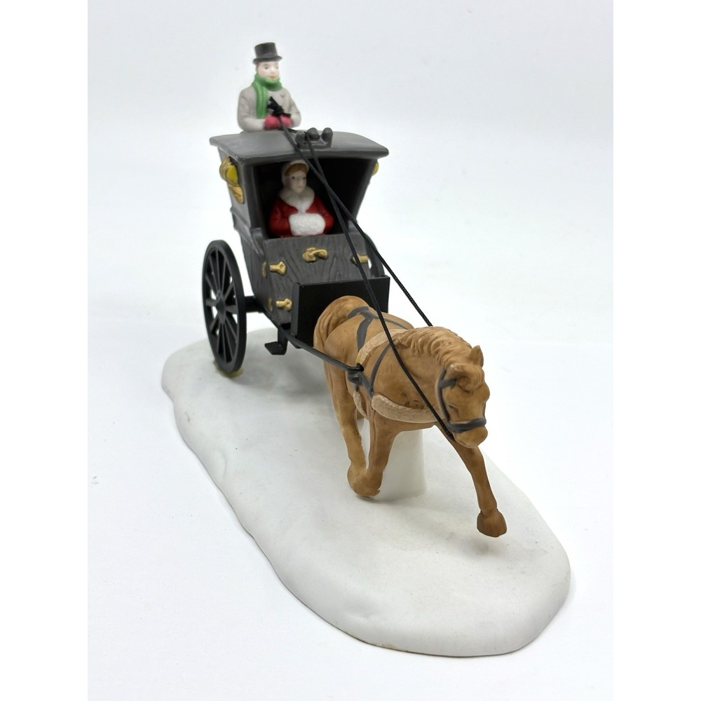 Dept. 56 Heritage Village Kings Road Cab Horse Carriage Accessory Retired